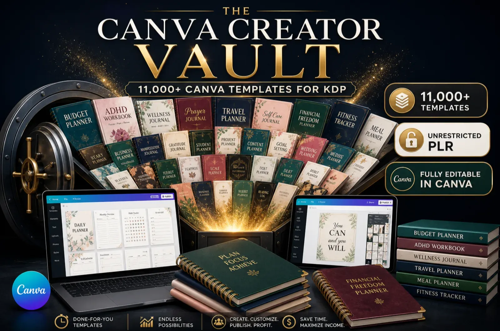 The Canva Vault review with 11,000+ editable Canva templates
